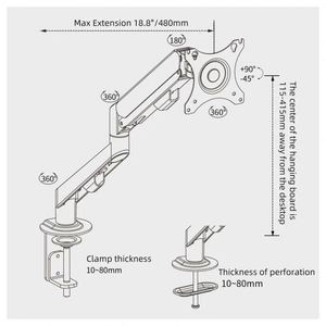 Soporte Ergonómico Ajustable para Monitor para una Configuración Cómoda del Escritorio - Product Image 6