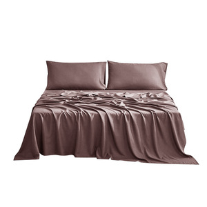 Bamboo Fiber <b>Bedding</b> <b>Set</b> 4-Piece Solid Color Breathable For 2.0m Bed - Product Image 4