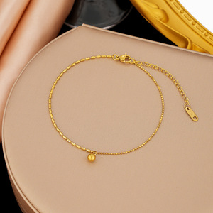 YL 2025 Nouvelle collection transfrontalière d'été, bracelet de cheville pour femme, mode, luxe léger, haut de gamme, plaqué or, ne se décolore pas - Product Image 3