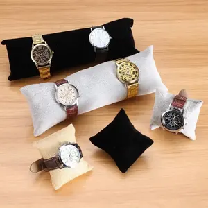 Wholesale Custom Logo pillows for watches And Size And Color Small Soft Velvet Jewelry Watch Bracelet Display Pillow