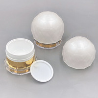 Bocaux cosmétiques en acrylique PP double couche blanc nacré haut de gamme de 30g et 50g avec couvercle à vis pour crème visage – Emballage