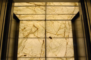 SHIHUI คุณภาพสูงสไตล์โมเดิร์นขัด Backlit กระเบื้องหินอ่อนโปร่งแสงหินนิลสีขาวธรรมชาติวิลล่าตกแต่งลิฟท์ Cab - Product Image 2