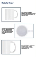 Gaodeng Fabricant de gros Tasse en céramique de 11oz avec logo personnalisé Tasse à café intérieure colorée avec poignée