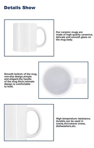 Gaodeng bán buôn nhà sản xuất 11oz Mug gốm biểu tượng tùy chỉnh khoảng trống bên trong màu cốc cà phê có tay cầm - Product Image 6