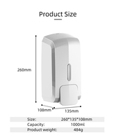 Distributeur de savon liquide moussant rechargeable en gros, vente chaude, nouveau, distributeur de savon pour les mains