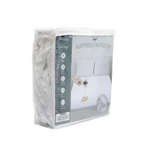 Vente en gros RTS OEKO friendly blanc 100% coton couvre-matelas imperméables en éponge 2 lits à vendre
