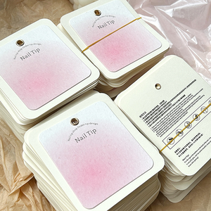 Yüksek kaliteli çift katmanlı basın tırnak ekran kağıt kartı ile Logo yapay tırnak ambalaj karton baskı toptan - Product Image 2