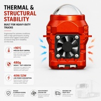 Nouveau Driver Anti-surtension RUICHIDA pour le Commerce International, Double Hyperboloïde 3.0'' Boîtier Rouge, Montage Universel 24V 2600 Lumens 6000K