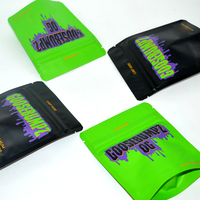 Sachet anti-odeur pochette debout zip-lock emballage comestible gommeux imprimé personnalisé 3.5 sacs en mylar