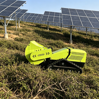Débroussailleuse électrique télécommandée sur batterie, tondeuse à gazon tout-terrain entièrement électrique télécommandée