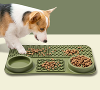 Tapis de léchage premium pour animaux de compagnie, gamelle carrée en silicone écologique de qualité alimentaire pour chiens et chats, vente en gros OEM ODM
