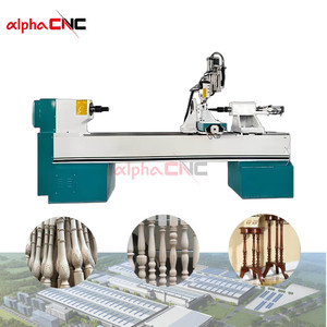 Torno CNC de 4 Ejes <span class=keywords><strong>Alpha</strong></span>, Gran Venta, para Fresado y Torneado de Madera, Torno CNC Rotatorio Único para Trabajar la Madera - Product Image 1