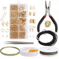 Perlengkapan Perhiasan Lapis Emas 18K, Klip, Gesper Lobster, Cincin Terbuka, Pengait Anting, Aksesoris Perhiasan DIY 10mm