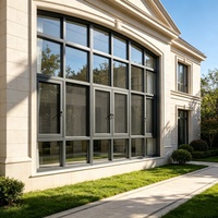 Fenêtre battante moderne en alliage d'aluminium à rupture de pont thermique, double vitrage, avec moustiquaire intégrée, insonorisée, pour salle de bain et maison