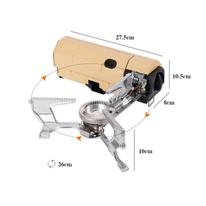 เตาแก๊สพกพาแบบพับได้ 2600W สแตนเลส สำหรับตั้งแคมป์ปิกนิกเดินทางทำอาหารกลางแจ้ง ระบบให้ความร้อนแบบโลหะ ขายส่ง - Product Image 5