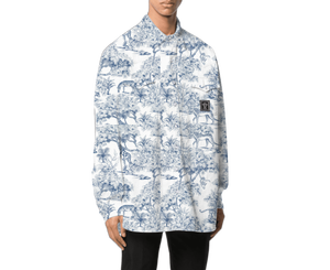 Tissu imprimé <span class=keywords><strong>toile</strong></span> <span class=keywords><strong>de</strong></span> <span class=keywords><strong>Jouy</strong></span> à motif personnalisé bleu jungle léopard, tissu tissé, <span class=keywords><strong>toile</strong></span> imperméable, textile d'<span class=keywords><strong>ameublement</strong></span>, décoration intérieure - Product Image 3
