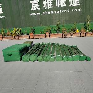 Chenya Heavy-duty Army-green Four-season Double Layer Canvas Tent One Bedroom Structure Water Resistant <b>Large</b> Capacity 50 Person - Product Image 6