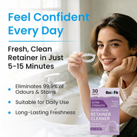Comprimés nettoyants effervescents pour aligneurs OEM ODM, entièrement personnalisables, pour l'entretien buccal