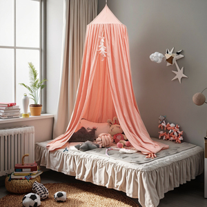 <span class=keywords><strong>Moustiquaire</strong></span> de camping ronde pliable portable de haute qualité <span class=keywords><strong>avec</strong></span> auvent et kit de suspension complet pour enfants, utilisation domestique estivale - Product Image 2