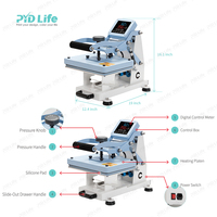 PYD Life 8 en 1 presse à chaud multifonctionnelle à sublimation presse à chaud manuelle pour impression de transfert