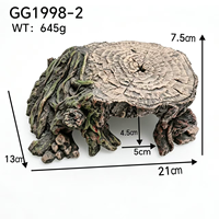 Décor de habitat réaliste pour reptiles : Tronc d'arbre en résine à l'aspect naturel pour tortue, grenouille, lézard léopard, araignée – Plateforme de basking