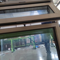 Ventana Abatible Superior de Aluminio Serie 90, Doble Acristalamiento, Insonorizada, para Renovaciones en EE. UU., Mejora, Reequipamiento, Reemplazo