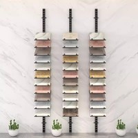 Présentoir mural en métal de support d'affichage à plusieurs niveaux de haute qualité pour la pierre de quartz de tuile d'échantillon