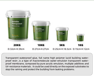Membrane d'étanchéité transparente en émulsion acrylique résistante aux UV certifiée CE pour la réparation des fuites de toits plats W-05 Revêtement imperméable - Product Image 6