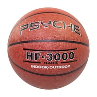 Ballon de basket en cuir PU orange avec logo personnalisé Psyche, taille 7, pour entraînement et pratique