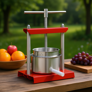 Presse-fruits et légumes manuelle 6L en acier inoxydable, presse-vin pour la fabrication d'huile d'olive, pour cuisine extérieure et usage domestique - Product Image 2