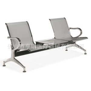 Silla de Espera de Acero Inoxidable, 4 Plazas, Patas Cónicas, Diseño Minimalista, Resistente, para Uso en Hospitales y Aeropuertos - Product Image 3