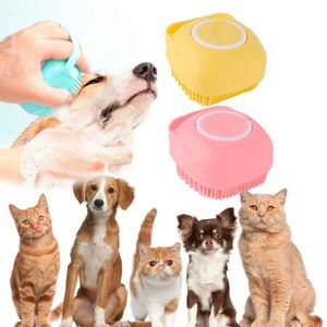 Fast Delivery Dog Bath <b>Brush</b> <b>Pet</b> Shampoo <b>Brush</b> Cat Grooming <b>Brush</b> Color Box Soap Dispenser Soothing Massage <b>Pet</b> Rubber Comb - Product Image 1