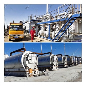 50 tonnes de déchets plastiques en huile convertissant les déchets de pneus plastiques en usine de pyrolyse de mazout - Product Image 2