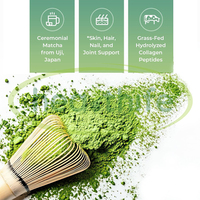 Pulver Matcha Japon Poudre de Matcha de thé vert de qualité cérémonielle avec collagène Poudre de collagène Matcha japonais