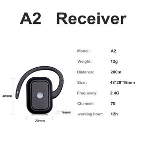 เครื่องส่งและรับสัญญาณเสียงไร้สาย 2.4G สำหรับไกด์นำเที่ยวในงานประชุม โบสถ์ และการเดินทาง - Product Image 5