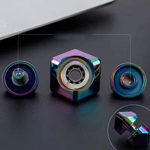 JY JY-A0574 <b>Metal</b> Cube Rotating Fingertip Gyroscope <b>Fidget</b> Anti Stress <b>Toys</b> Adult Office Home Travel Portable Spinner Gifts - Product Image 6