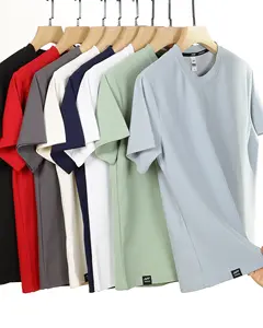 थोक कस्टम हैवीवेट oversized टी शर्ट विंटेज दौर गर्दन लाइन टीशर्ट के लिए elastane काले सादे oversized टी शर्ट पुरुषों
