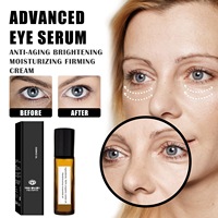 Sérum hydratant pour les yeux végétalien à marque privée, cosmétiques naturels à l'huile de ricin, anti-âge, anti-rides, avec applicateur