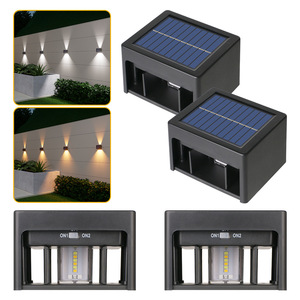 <b>Solar</b> Wall Lamp Outdoor LED Waterproof Aluminum Alloy 20 Degree Beam Angle For Garden Fence Gate <b>Deck</b> <b>Lighting</b> - Product Image 1