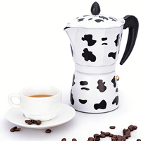 Kingze-Pot à moka personnalisé pour le camping, 3/6 tasses de café à l'italienne