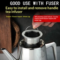 Verseuse à thé à bulles transfrontalière en acier inoxydable 304, grande capacité, pour eau froide Kung Fu, usage commercial hôtelier, avec long bec verseur