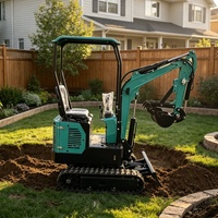 Mini-excavatrice 1,2 tonne Euro 5 CE EPA multifonctionnelle sur chenilles, micro-pelleuse diesel pour jardin et verger, livraison gratuite