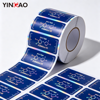 Étiquettes personnalisées en rouleau, holographiques, laser, imperméables, résistantes au froid, professionnelles, avec n'importe quel logo, autocollants pour flacons et bocaux en verre cosmétiques