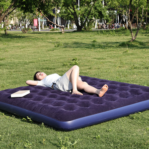 <span class=keywords><strong>Lit</strong></span> gonflable d'<span class=keywords><strong>extérieur</strong></span> en PVC, matelas épais floqué, pliable, portable, pour randonnée et camping, 1-2 personnes - Product Image 4