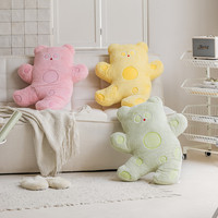 Coussin en peluche ours abstrait mignon, poupée ours en peluche douce, coussin de canapé en peluche pour la décoration de chambre et de maison