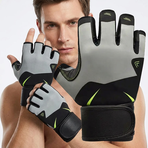 Los Mejores Guantes de Gimnasio Personalizados para Levantamiento de Pesas, para Hombre y Mujer, de Cuero Premium, Medios Dedos, con Cierre, Agarre Fuerte - Product Image 1