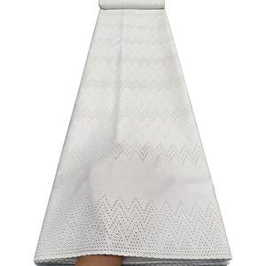 Tessuto NI.AI Marrone Lucido per Uomo, Pizzo Africano in Cotone di Alta Qualità, Voile Svizzero in Cotone, 5 Iarde per Matrimoni e Feste - Product Image 6