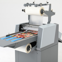 Mesin Laminasi Elektrik Semi Otomatis A3+ 390SEP Dengan Kontrol Layar Sentuh CNC, Pengatur Tekanan & Anti-Kerut