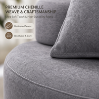 Canapé en tissu rond et incurvé moderne, meubles de salon, canapé confortable en forme de nuage, canapé de salon minimaliste de luxe, vente en gros