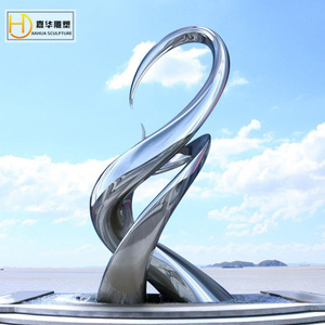 Escultura Abstracta de Acero Inoxidable Jiahua, Forma Irregular, Decoración Artística Hecha a Mano para Montar en el Suelo Exterior - Product Image 3